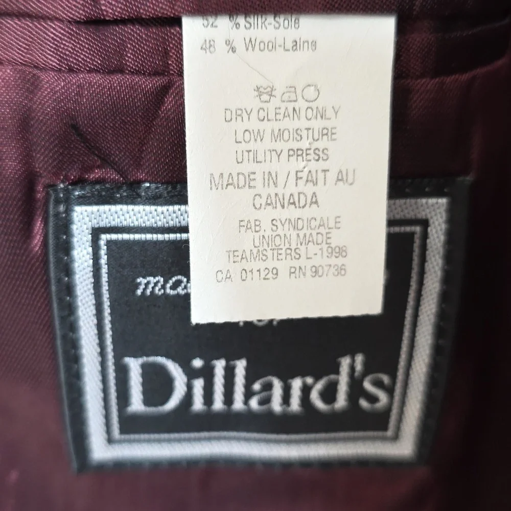 Ralph Lauren Mens Brown & Black Silk & Wool Sport Coat.  Size 48L